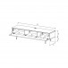 Spitfire Design Studio AV1650S White Slim TV Cabinet w/ Oak Door