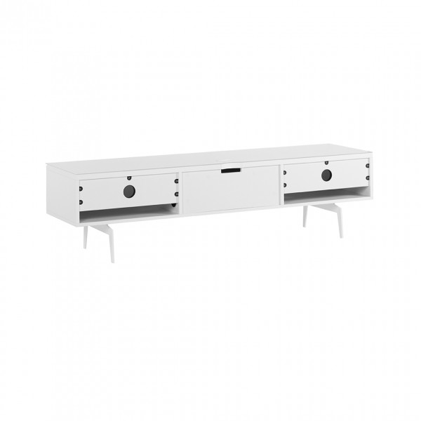 Spitfire Design Studio AV1650S White Slim TV Cabinet