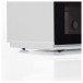 Spitfire Design Studio AV1650T White  TV Cabinet w/ Black Textile Door