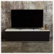 Spitfire Design Studio AV1650T White  TV Cabinet w/ Black Textile Door