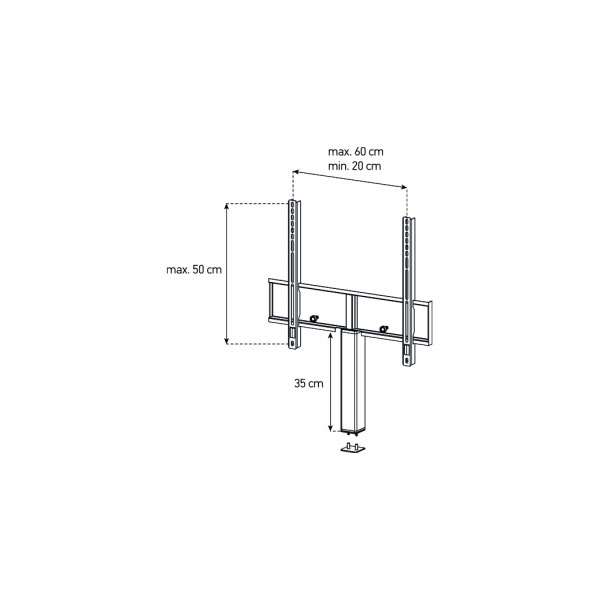 Spitfire Design Studio Universal Fit Silver TV Bracket