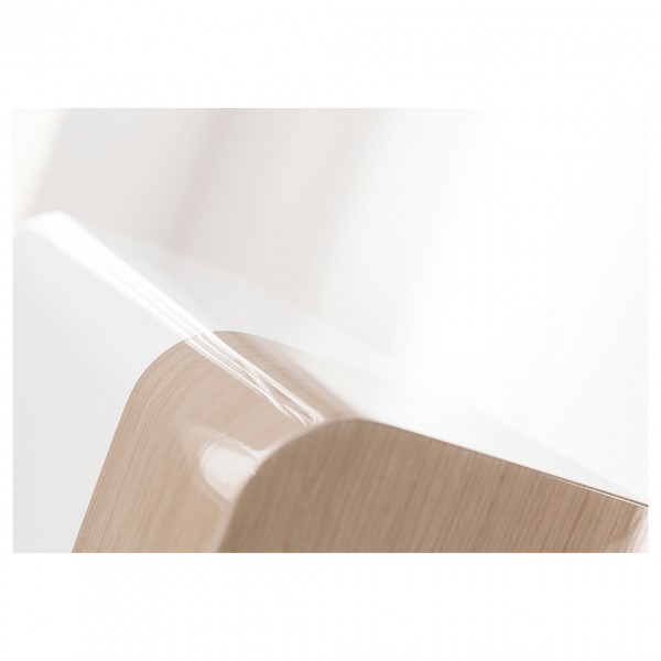Q Acoustics Concept 300 Gloss White / Oak Bookshelf Speakers (Pair) w/ Tripod Speaker Stands