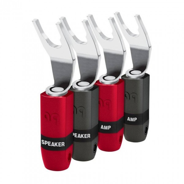 AudioQuest SureGrip 300 Silver Spade Plugs (Pack Of 4)