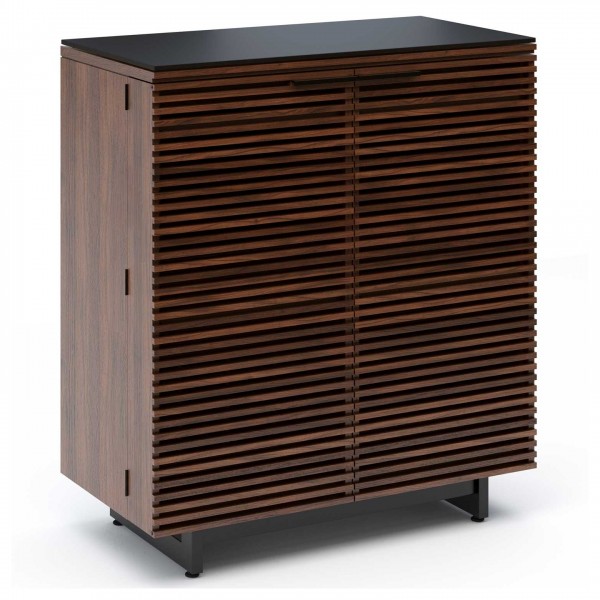BDI Corridor 5620 Chocolate Stained Walnut Home Bar Cabinet