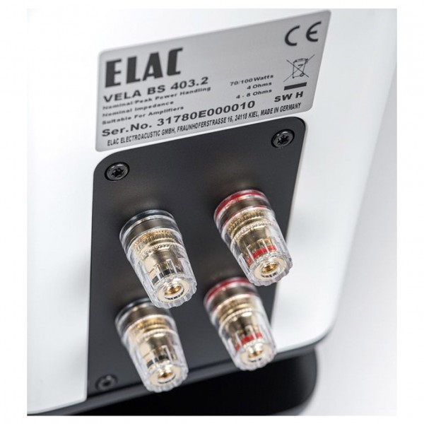 Elac VELA BS 403 Gloss White Bookshelf Speaker (Pair)