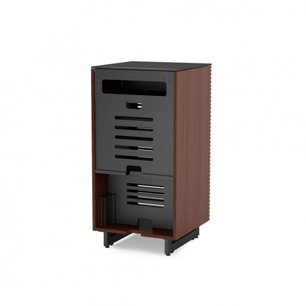 BDI Corridor 8172 Chocolate Stained Walnut AV Tower / Hi-Fi Cabinet