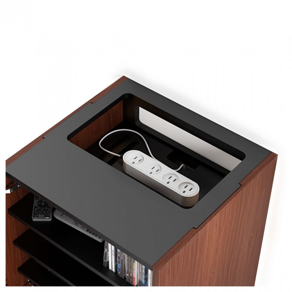 BDI Corridor 8172 Chocolate Stained Walnut AV Tower / Hi-Fi Cabinet