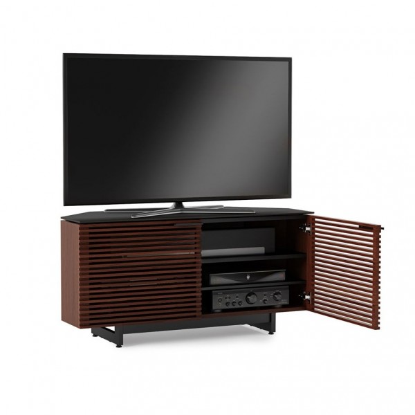 BDI Corridor 8175 Chocolate Stained Walnut Corner TV Cabinet