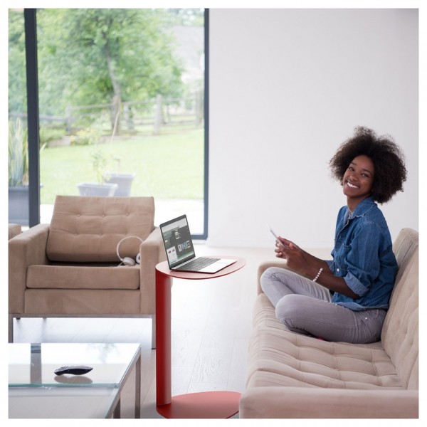 BDI Bink 1025 Cayenne Red Laptop / Side Table