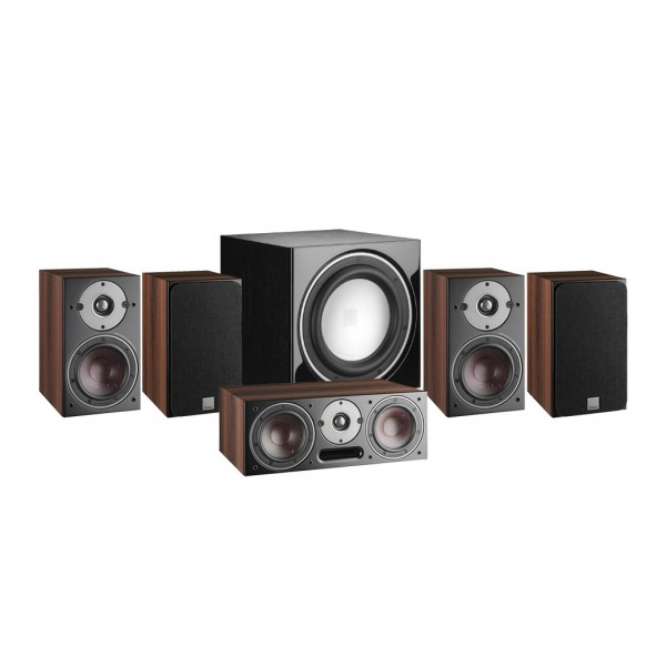 DALI OBERON 1 Dark Walnut 5.1 Speaker Package w/ E-9F Subwoofer