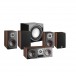 DALI OBERON 3 Dark Walnut 5.1 Speaker Package w/ E-9F Subwoofer