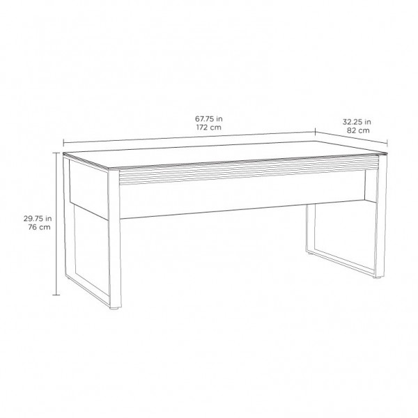 BDI Corridor 6521 Chocolate Stained Walnut Desk