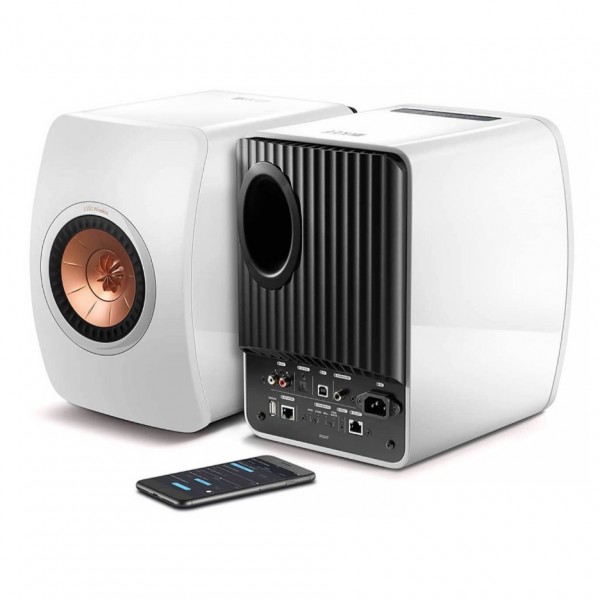 KEF LS50W Gloss White Wireless Mini Monitor Speakers (Pair)