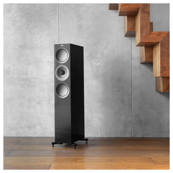 KEF R7 Gloss Black Floorstanding Speakers (Pair)