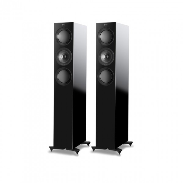 KEF R5 Gloss Black Floorstanding Speakers (Pair)