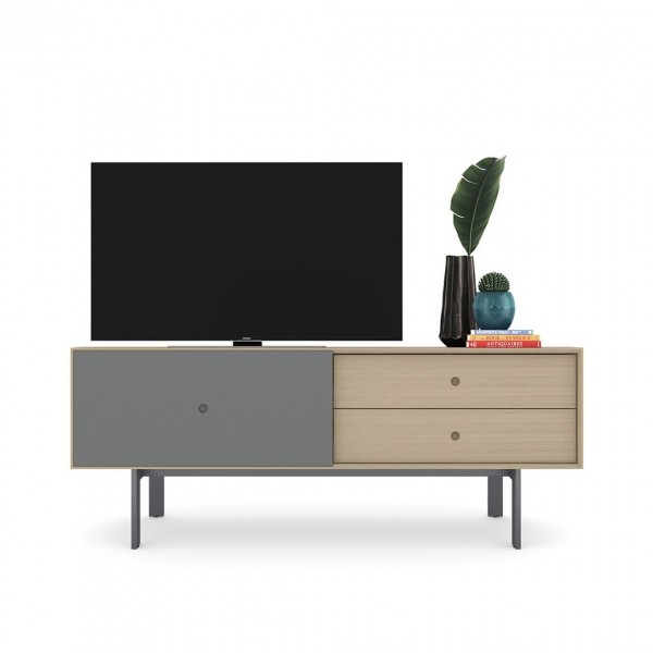 BDI Margo 5229 Drift Oak / Fog Grey Media Cabinet