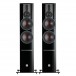 DALI Rubicon 6 C Black Active Floorstanding Speakers (Pair) w/ Sound Hub / BluOS Module