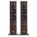 DALI Rubicon 6 C Walnut Active Floorstanding Speakers (Pair) w/ Sound Hub / BluOS Module