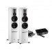 DALI Rubicon 6 C White Active Floorstanding Speakers (Pair) w/ Sound Hub / BluOS Module