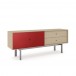 BDI Margo 5229 Drift Oak / Cayenne Media Cabinet