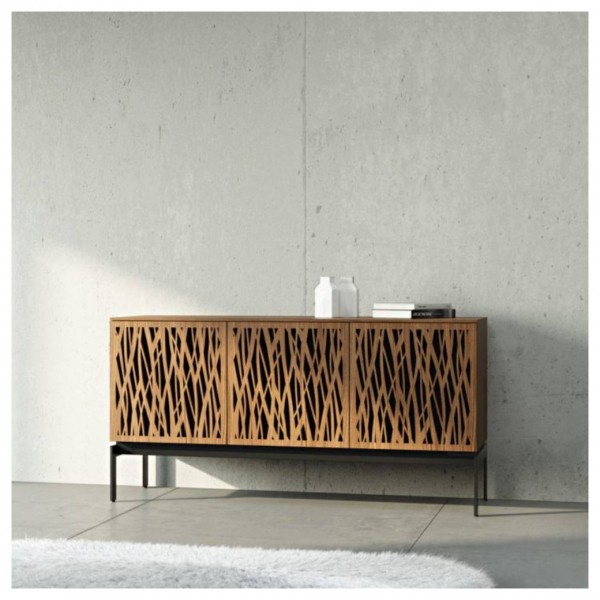 BDI Elements 8777-CO Wheat / Walnut Storage Console
