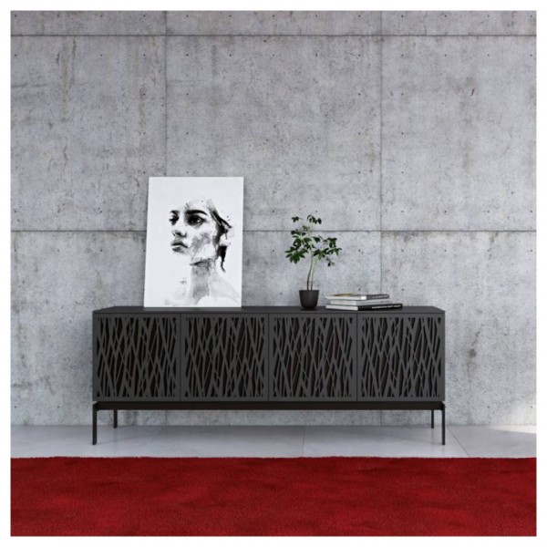 BDI Elements 8779-CO Wheat / Charcoal Storage Console