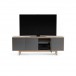 BDI Octave 8379GFL Drift Oak TV Cabinet w/ Steel Doors