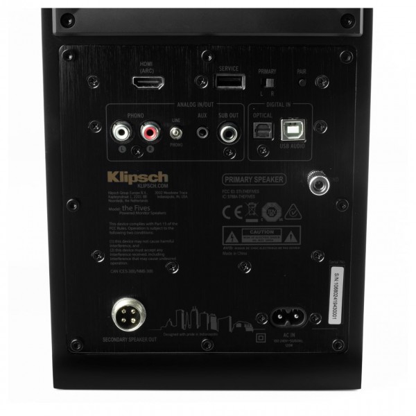 Klipsch The Fives Black Active Bookshelf Speakers (Pair)