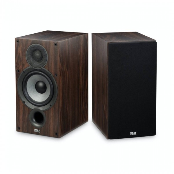 ELAC Debut B6ペア　ウーファー 16．5cm ELAC Debut B6.2 Bookshelf Speaker (Pair), Walnut at AV.com