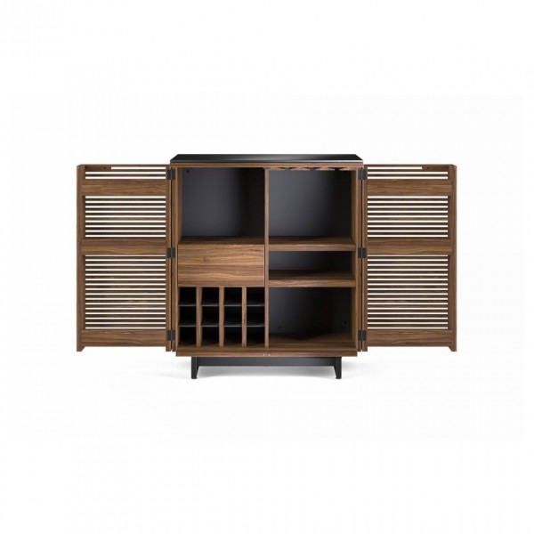 BDI Corridor 5620 Natural Walnut Home Bar Cabinet