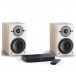 DALI OBERON 1C Active Speakers (Pair) w/ Sound Hub Compact, Light Oak