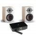 DALI OBERON 1C Active Speakers (Pair) w/ Sound Hub / BluOS, Light Oak