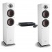 DALI OBERON 7C Active Speakers (Pair) w/ Sound Hub Compact, White