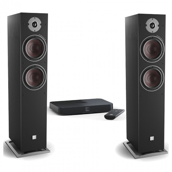 DALI OBERON 7C Black Ash Floorstanding Speakers (Pair) w/ Sound Hub Compact