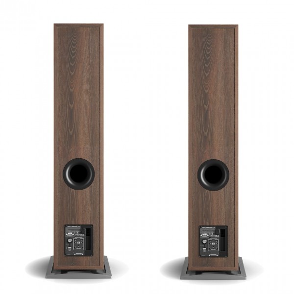 DALI OBERON 7C Active Dark Walnut Floorstanding Speakers (Pair) w/ Sound Hub / BluOS Module