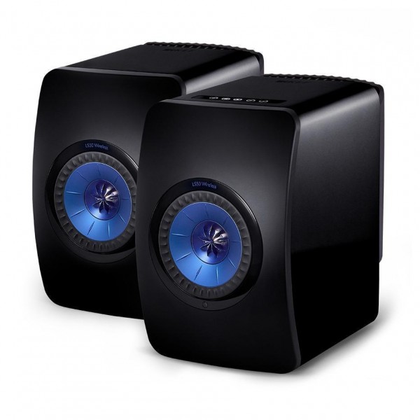 KEF LS50W Gloss Black Wireless Mini Monitor Speakers (Pair)