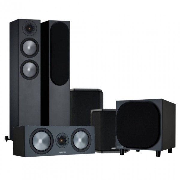 Monitor Audio Bronze 200 AV12 Black 5.1 Speaker Package