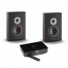 DALI OBERON On Wall C Active Dark Walnut Speakers (Pair) with Sound Hub with BluOS Module