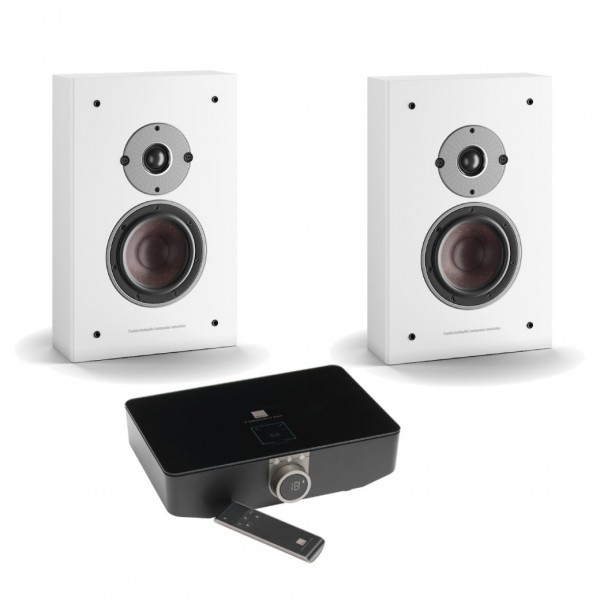 DALI OBERON On Wall C Active White Speakers (Pair) w/ Sound Hub w/ BluOS Module