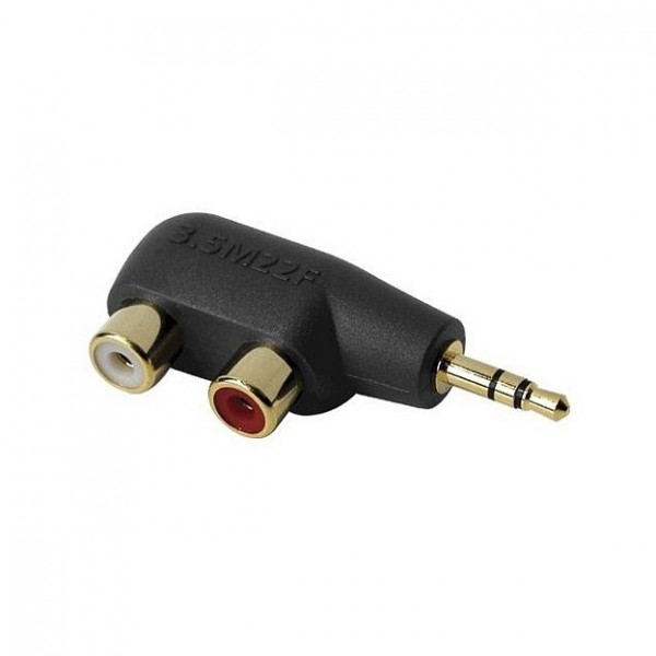 AudioQuest Hard Mini 3.5mm Jack to 2 x RCA Plug Adapter