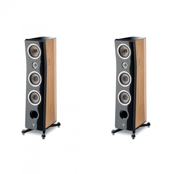 Focal Kanta No2 Gloss Black /Walnut 3-Way Floorstanding Speakers (Pair)