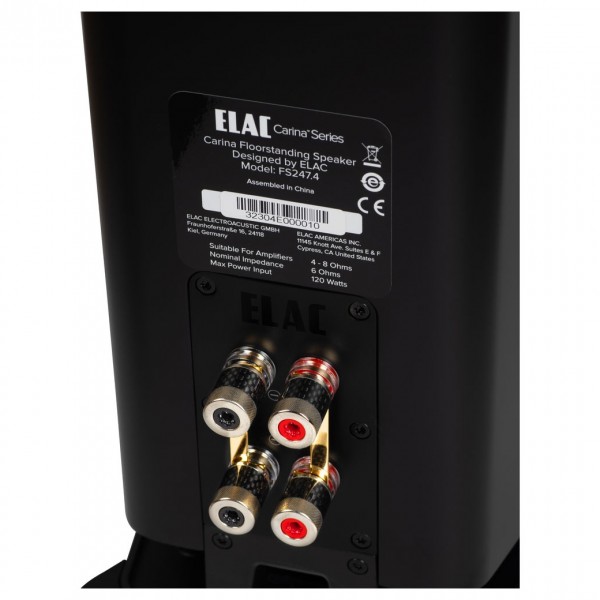 ELAC Carina FS 247.4 Satin Black Floorstanding Speakers (Pair)