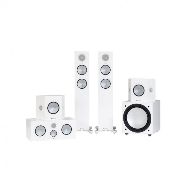 Monitor Audio Silver 200 7G AV12 Satin White Cinema 5.1 Package