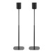 Mountson Adjustable Floor Stand For Sonos One, SL & Play:1 Black (Pair)