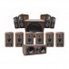 Wharfedale Diamond 9.1 HCP Walnut 7.1.4 Speaker Package w/ D300 3D Full View