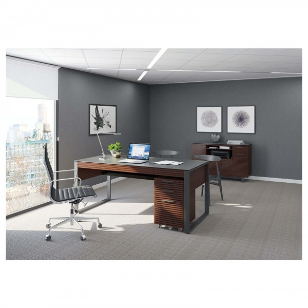Corridor 6520 Multifunction Cabinet Chocolate Stained Walnut