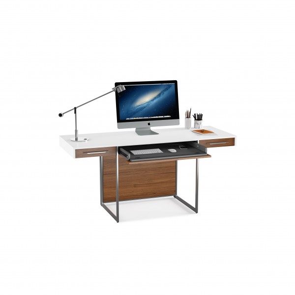 Format 6301 Desk Natural Walnut / Satin White
