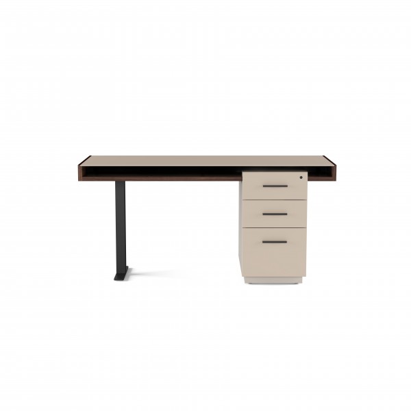 Duo 6241 Pedestal Desk Toffee / Taupe