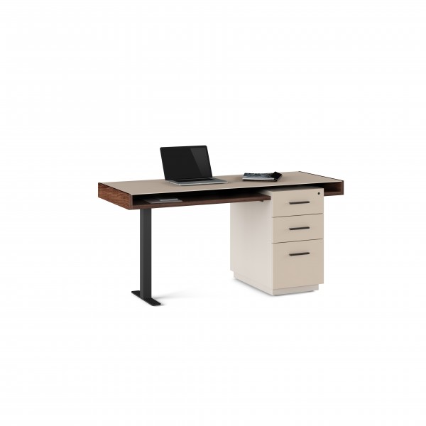 Duo 6241 Pedestal Desk Toffee / Taupe