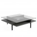 Terrace 1150 Square Coffee Table Charcoal Stained Ash